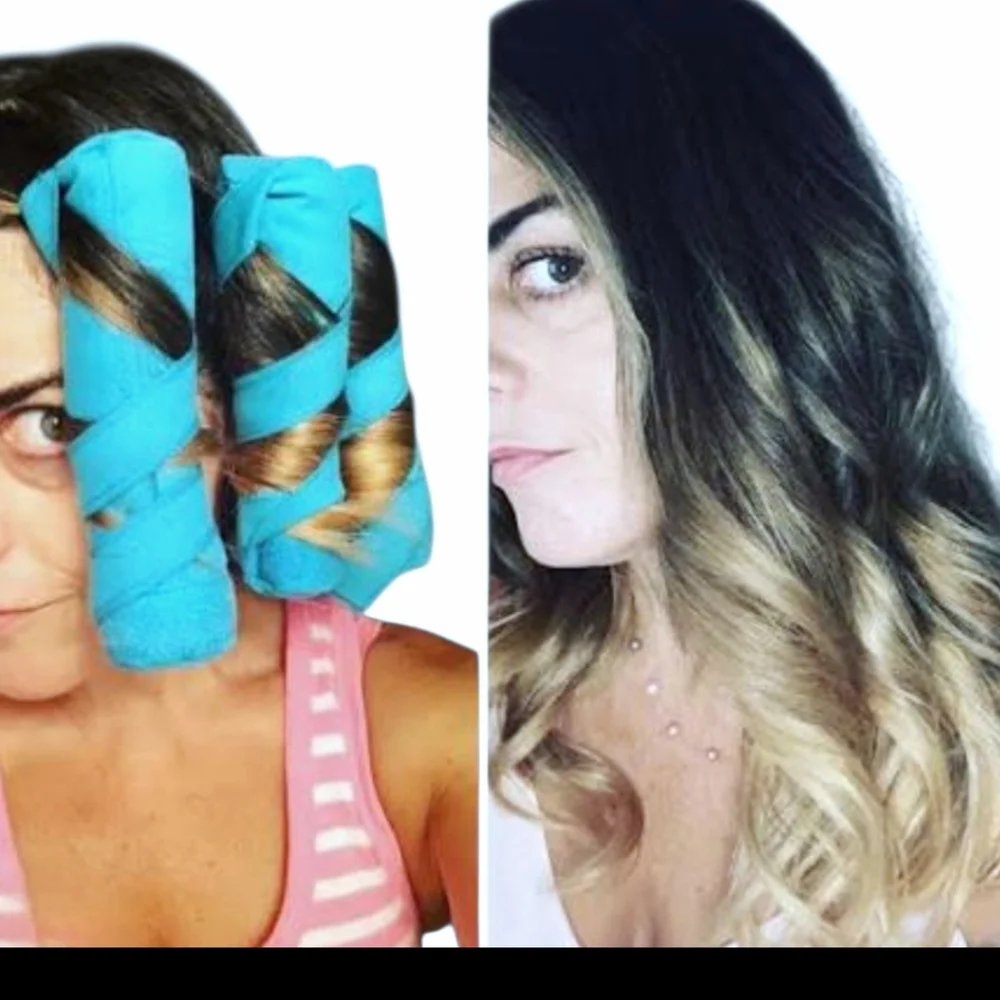 SLEEP STYLER Curlers 8 soft foam rollers Large hair waves L 6
